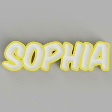 nommé Sophia LED lampe Nom enfant ornement lumière contrôle cadeau modulaire colle Accueil maison nuit 3d print model - Mito3D