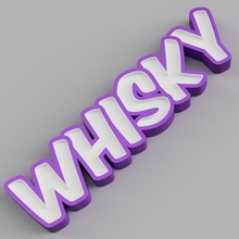 nameled Whisky guidato lampada bambino ornamento luce alfabeto controllo regalo notte 3d print model - Mito3D
