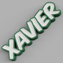 nommé Xavier LED lampe 3d print model - Mito3D
