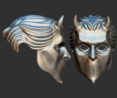 nombre demonio necrófago impío máscara 3d print model - Mito3D