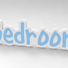 nameplate bedroom 3d print model - Mito3D