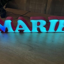 étiquette nom LED lampe Marie gadget néopixel esp8266 livre led 3d print model - Mito3D