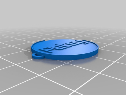 crachá petey personalizado chaveiros 3d print model - Mito3D