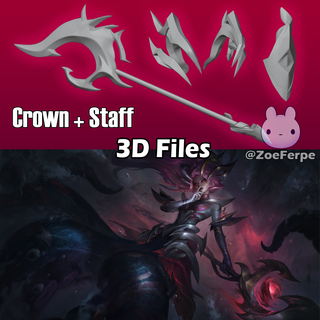 nami coven staff crown - league legends cosplay skins lol halloween 3d print model - Mito3D