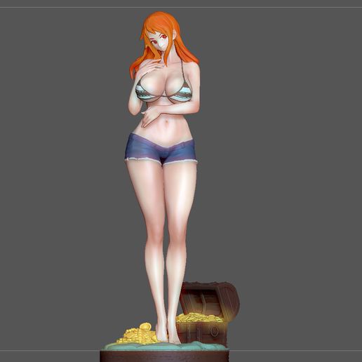 nami statua pezzo anime sexy ragazza carattere 3d Stampa modello 3D print model - Mito3D
