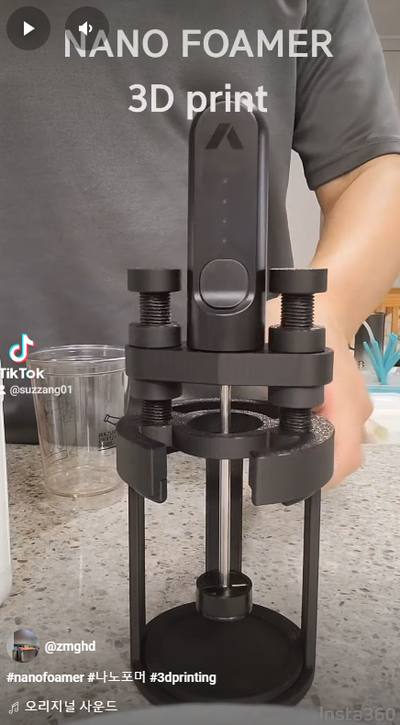 nano foamer accessory station home coffee nanofoamer steam pitcher milk 3d print model - Mito3D