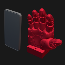 nano gant chargeur gare titulaire soutien art fer homme vengeurs infini gemmes Tony rigide téléphone portable cellule 3d print model - Mito3D