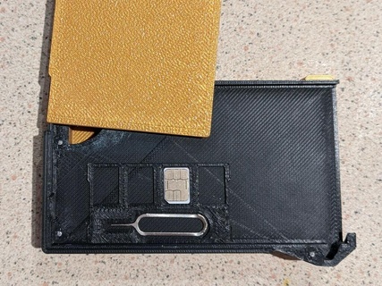 nano sim holder tray card wallet 3d print model - Mito3D