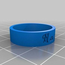 nan customized rings 3d print model - Mito3D