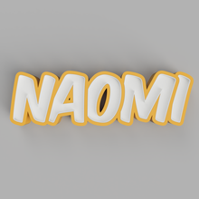 Naomi LED lampe nommé enfant Nom ornement lumière contrôle cadeau modulaire colle Accueil maison nuit 3d print model - Mito3D