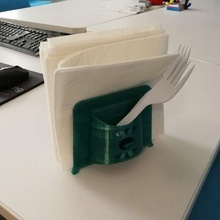 napkin & plastic utensil caddy kitchen holder kitchen_dining 3d print model - Mito3D