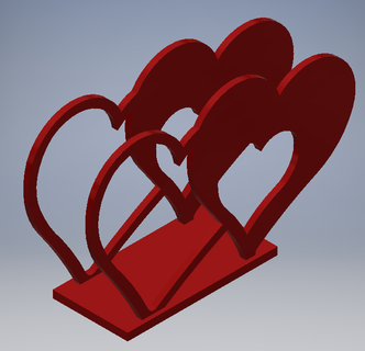 peçete Kulp destek heart love kalp Aşk 3d print model - Mito3D