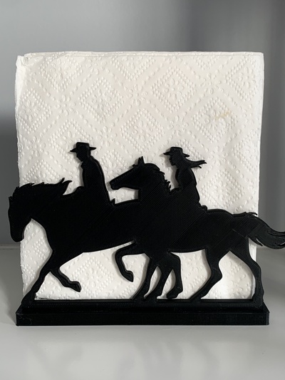 napkin holder horses coffee cocktail 3d print model - Mito3D