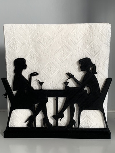 serviette table titulaire soutien dames café cocktail accueil maison décor cuisine aliments 3d print model - Mito3D