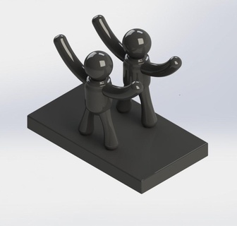 tovagliolo titolare supporto uomo uomini plastica nero 3d print model - Mito3D