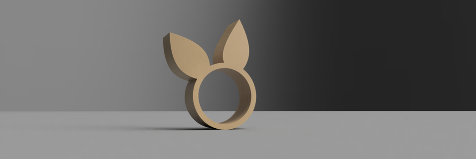 peçete yüzük tavşan paskalya kültleri 3d print model - Mito3D