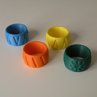 napkin rings towel kitchen ring 3d print model - Mito3D