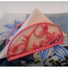 napkins holder pink flowers gift kitchen napkin stand tanyaakinora diy 3d print model - Mito3D