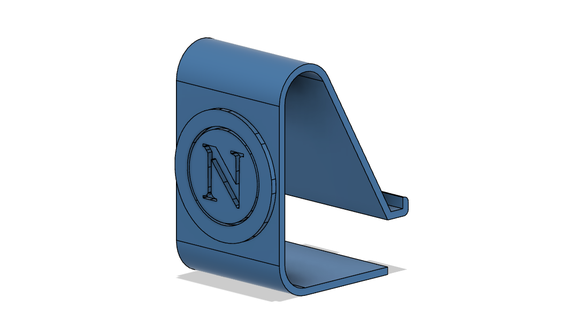 Naples Téléphone porte Téléphone porte téléphone titulaire soutien téléphone supporter Naples Naples logo football football logo 3d print model - Mito3D