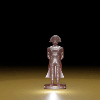 napoleão arte esculpir stl brinquedo França revolução 3d print model - Mito3D