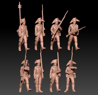 napoleonic russian musketeers 1799 bicorne set 2 3d print model - Mito3D