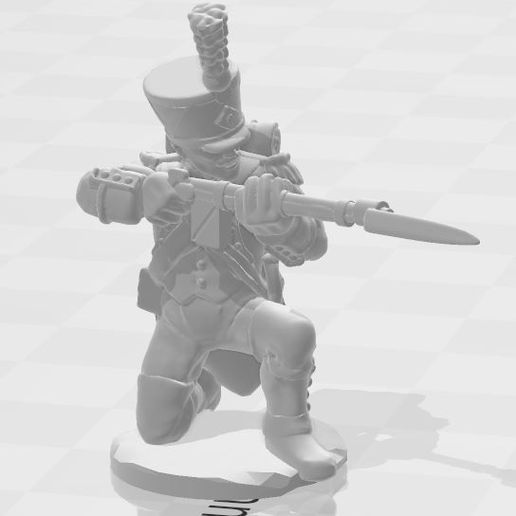 napoleonic voltigeur warhammer conversion 3D print model - Mito3D