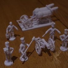 napoleonics Teil 18 französische Fuß-Artillerie-geschmeidig Spiel Spielzeug, Spiel-Zubehör wargaming Soldat historisch ist 28mm 3d print model - Mito3D