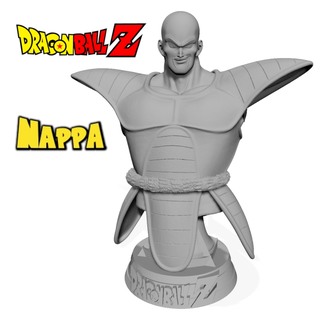nappa bust - dragon ball fanart Art anime trunks of the future z vegeta goku bulma trunk sayayin dbz 3d print model - Mito3D
