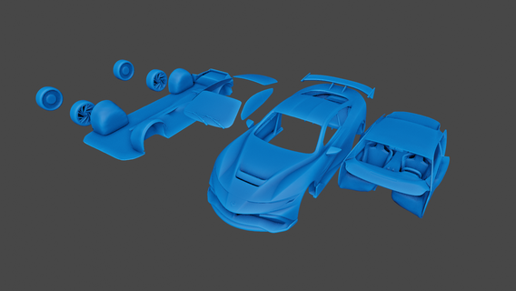 einfach hyper Coupe Naranhyper Wagen Fahrzeug Neu 3d Modell drucken druckbar 2019 2020 2021 2022 2023 Spielzeug 3d print model - Mito3D