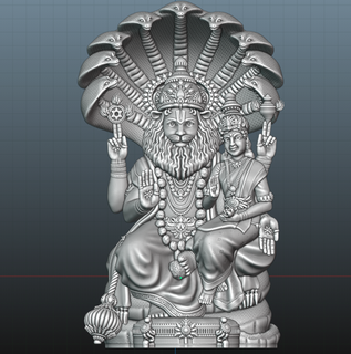 narasimha hindu god 3d print model - Mito3D