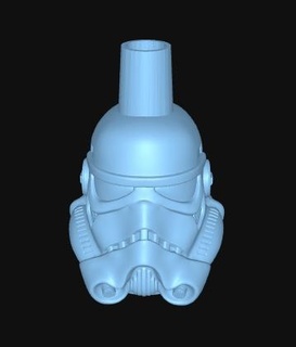 narguil shisha star wars empire helmet easy impression nozzle bong hookah 3d print model - Mito3D