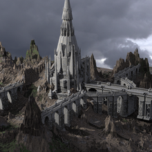 narnia mountains castle 1 3d print model - Mito3D