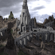 narnia mountains castle 2 3d print model - Mito3D