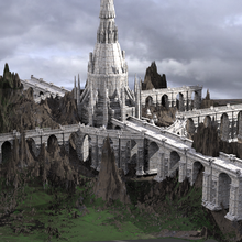 narnia mountains castle 3 3d print model - Mito3D
