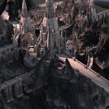 narnian castle mountain fortress 3d print model - Mito3D