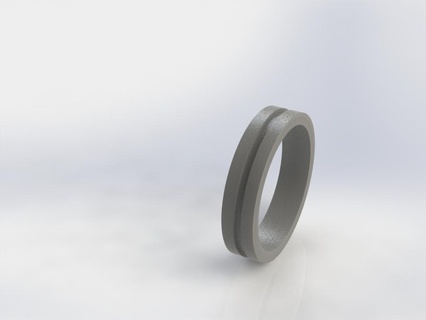 estrecho soltero anillo 3d print model - Mito3D