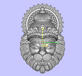 Narshima Swami medallón 3d print model - Mito3D