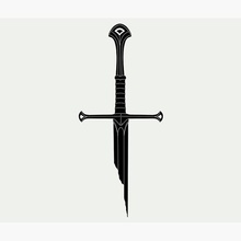 narsil sword game brokensword baradur sauron lordoftherings lotr 3d print model - Mito3D