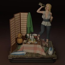 Naruto tsunade art hokage Shinobi ninja anime fille femme pose personnage corps figurine miniatures 3d print model - Mito3D