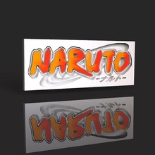 naruto 3d logotipo arte Admirador escultura Projeto modelagem stl produtos anime manga personagens digital3d 3d print model - Mito3D