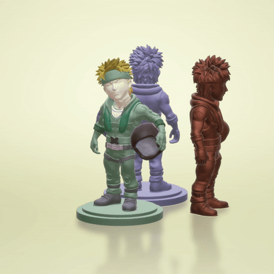 naruto aviator art manga pilot aircraft uzumaki ninja heroes 3d print model - Mito3D