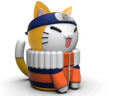 naruto gatto chibi gioco narutogatto sakura sasuke gratuito 3dprint 3dmodel diorama titani flessibile stl anime 3d print model - Mito3D