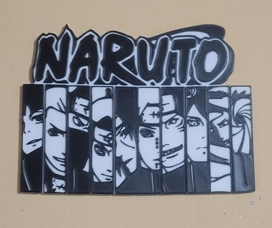 Naruto karakterler duvar askı anime işaret 3d print model - Mito3D