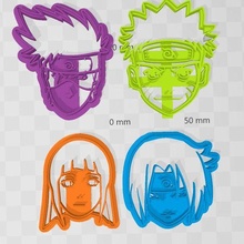 Naruto Plätzchen Cutter einstellen Kekse Fondant 3d print model - Mito3D