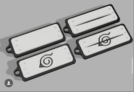 Naruto porte clés gousset anime double Couleur 3d print model - Mito3D