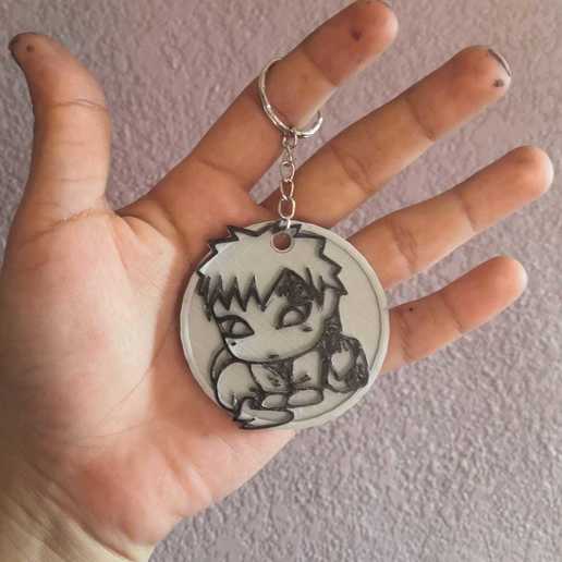 Naruto porte clés clé bague shippuden Boruto Gaara 3D print model - Mito3D