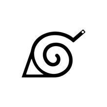 naruto konoha key ring leaf village symbol the of logo design keychain 3d print model - Mito3D