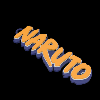 Naruto Logo Schlüsselbund Anime Schlüssel Serie 3d print model - Mito3D