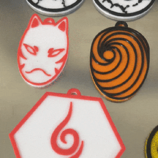 Naruto maskeler anahtarlık takı maske anime anahtar yüzükler ender yıkama Sasuke Anbu Akatsuki arama 3d print model - Mito3D
