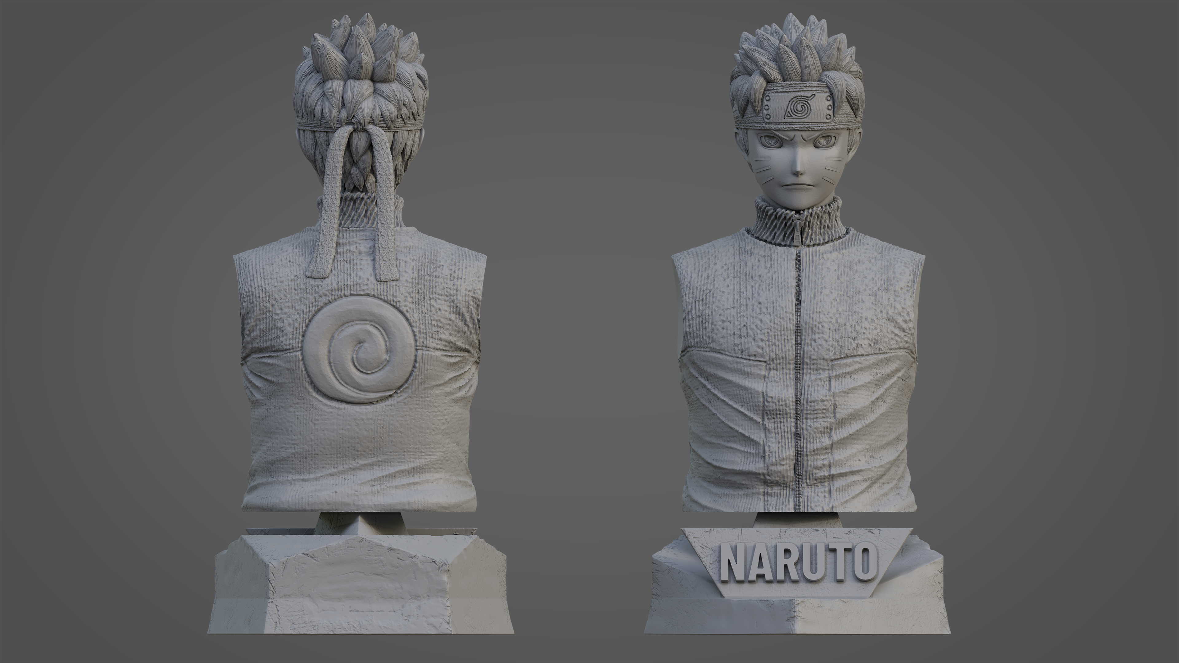 Naruto ultra detailed support free büst 3d model oyun karakter Sanat film anime Yazdır poli yazdırılabilir rakamlar 3dprinter 3D print model - Mito3D